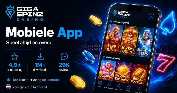 GigaSpinz Casino App banner